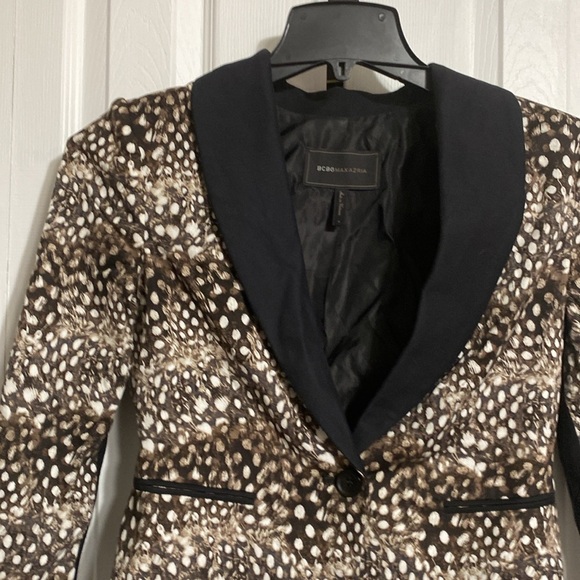 Cotton BCBG Maxazria Brown &  Black Womans coat Jacket SMALL - Picture 3 of 12